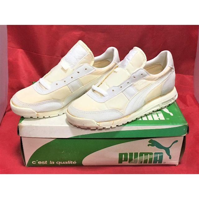 PUMA(プーマ)の★90s!希少レア!プーマ ルディ白 ナイロン デッド ビンテージ⑧★ キッズ/ベビー/マタニティのキッズ靴/シューズ(15cm~)(スニーカー)の商品写真