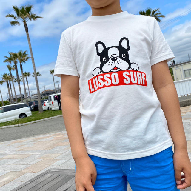 CHUMS(チャムス)の西海岸系☆ルッソドッグTシャツ　XLサイズ　140センチ　ホワイト　パタゴニア キッズ/ベビー/マタニティのキッズ服男の子用(90cm~)(Tシャツ/カットソー)の商品写真