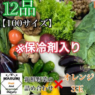 12品　野菜詰め合わせ➕オレンジ3玉　野菜セット　八百屋さんおまかせ※保冷剤入り(野菜)