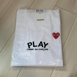 コムデギャルソン(COMME des GARCONS)のXL コムデギャルソン　Red Play T-Shirt (White)(Tシャツ/カットソー(七分/長袖))