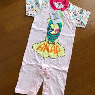 アナップキッズ(ANAP Kids)の新品★ANAP kids可愛い(๑･̑◡･̑๑)半袖カバーオール90㎝(その他)