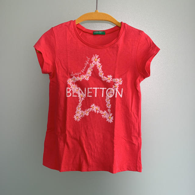 BENETTON(ベネトン)のベネトン  キッズ Tシャツ 女の子  ピンク  110 キッズ/ベビー/マタニティのキッズ服女の子用(90cm~)(Tシャツ/カットソー)の商品写真