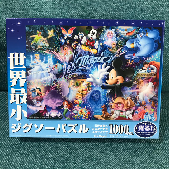 Disney(ディズニー)の世界最小　光るジグソーパズル　ディズニー エンタメ/ホビーのおもちゃ/ぬいぐるみ(キャラクターグッズ)の商品写真