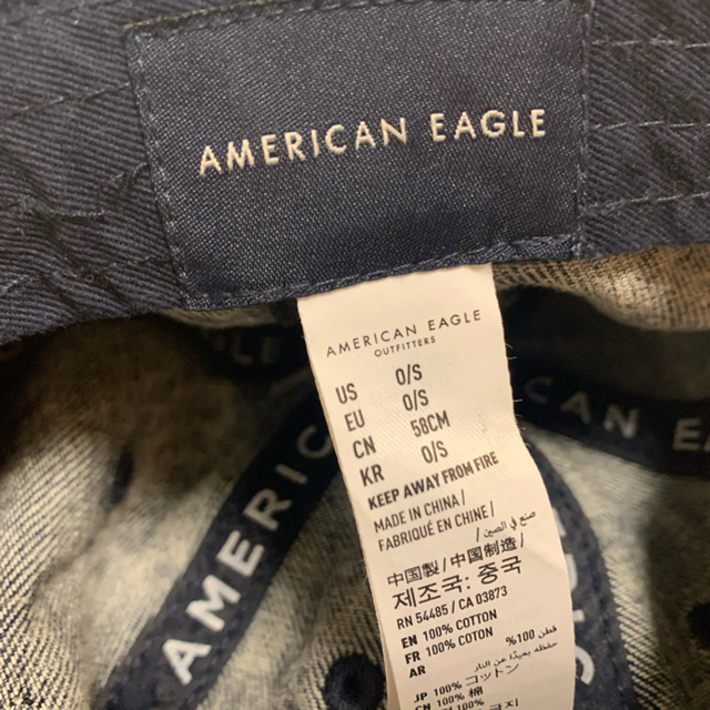 American Eagle(アメリカンイーグル)の【ほぼ新品🙇‍♂️ アメリカンイーグル デニムキャップ ユニセックス】 メンズの帽子(キャップ)の商品写真