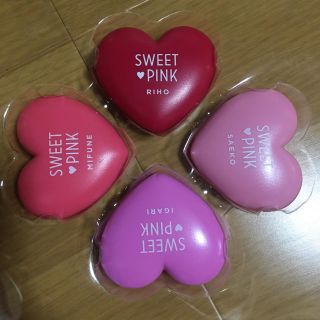 ハート形♡リップ&チーク４点セット未使用(口紅)