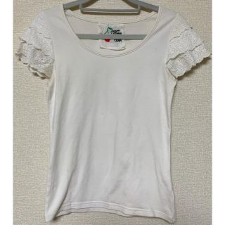 ティティアンドコー(titty&co)の【値下げ】Titty&Co.・袖3段レースTシャツ(Tシャツ(半袖/袖なし))