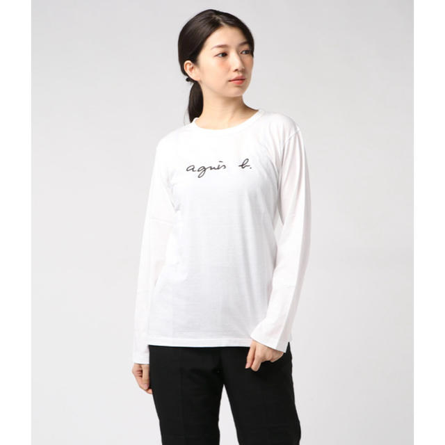 agnes b.(アニエスベー)の限定値下げ！ agnes b. アニエスベー ロゴ長袖カットソー 美品 レディースのトップス(Tシャツ(長袖/七分))の商品写真