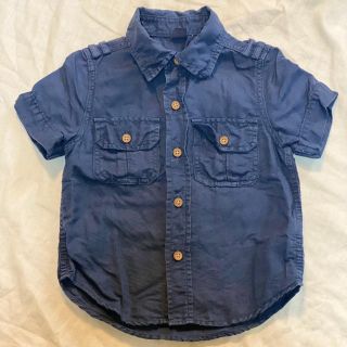 ベビーギャップ(babyGAP)の95 baby gap リネンサファリシャツ(ブラウス)