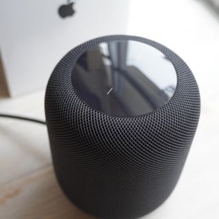 アップル(Apple)の美品　Apple HomePod スペースグレイ スピーカー(スピーカー)