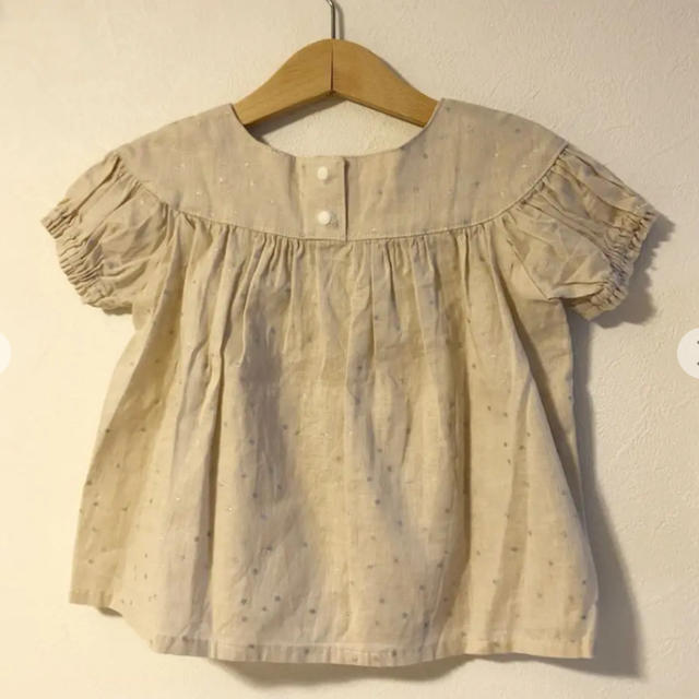 未着用 ハンドメイド ブラウス 90 キッズ/ベビー/マタニティのキッズ服女の子用(90cm~)(ブラウス)の商品写真