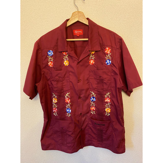 SUPREME Flowers Guayabera S／S Shirt サイズM付属品