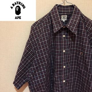 アベイシングエイプ(A BATHING APE)の【これからの季節に！】A BATHING APE チェックシャツ Lサイズ(シャツ)