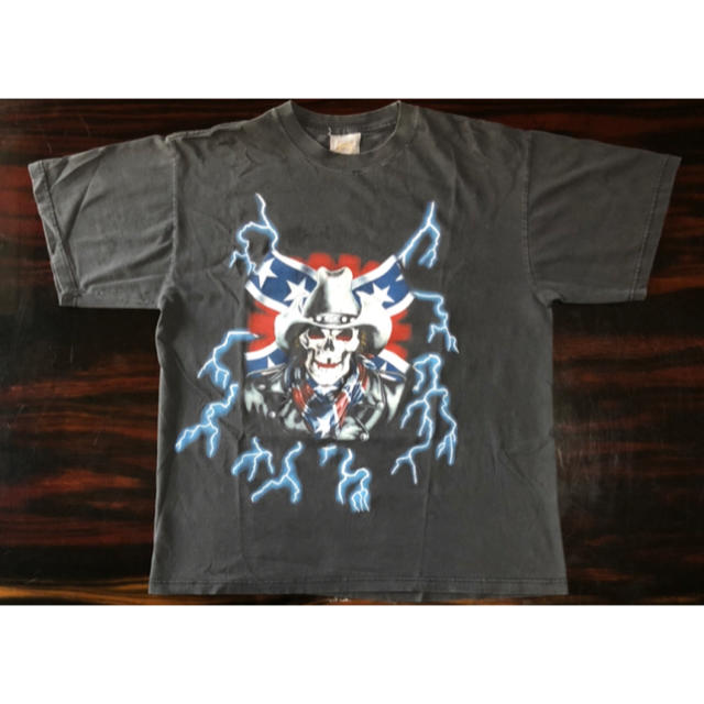 American Thunder Lightning Skull Tee XL