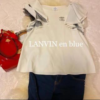 ランバンオンブルー(LANVIN en Bleu)のぱぱんだ様ご専用　ランバンオンブルー♡お袖フリルトップス(シャツ/ブラウス(半袖/袖なし))
