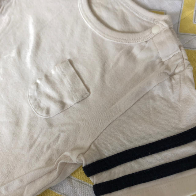 UNIQLO(ユニクロ)のユニクロ　ベビー服　腕ラインTシャツセット　80cm キッズ/ベビー/マタニティのベビー服(~85cm)(Ｔシャツ)の商品写真