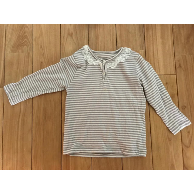 UNIQLO(ユニクロ)のユニクロ　ベビー　ボーダー ロンT 80cm キッズ/ベビー/マタニティのベビー服(~85cm)(シャツ/カットソー)の商品写真