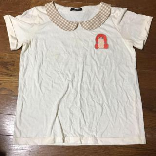 ネネット(Ne-net)のネ・ネット  女の子ワッペンTシャツ　襟付きブラウス風　ne-net ネネット(Tシャツ(半袖/袖なし))