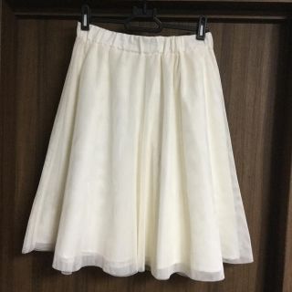 テチチ(Techichi)のチュールスカート♡ホワイト♡Mサイズ(ひざ丈スカート)