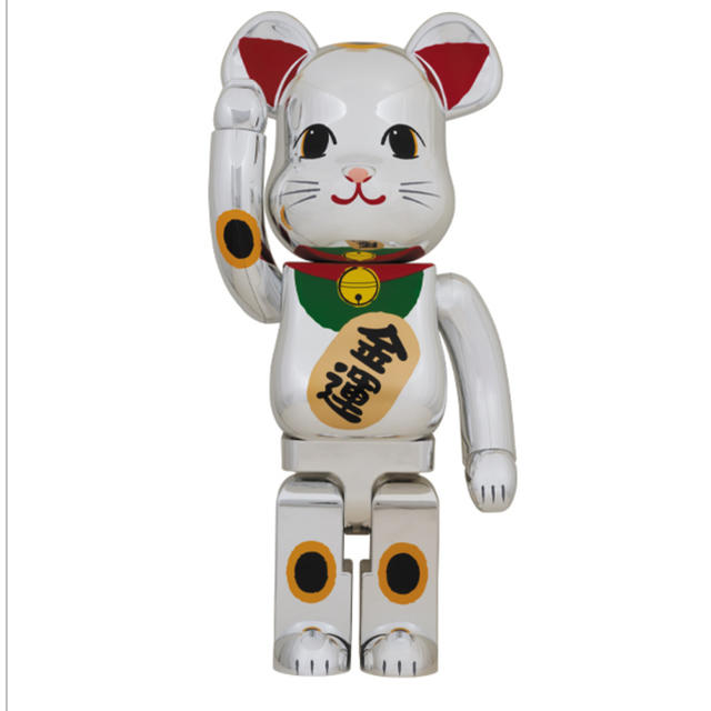 MEDICOM TOY(メディコムトイ)の【新品未使用】BE@RBRICK 招き猫 銀メッキ 弐 1000% エンタメ/ホビーのおもちゃ/ぬいぐるみ(キャラクターグッズ)の商品写真