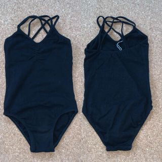 バレエ レオタード＊スカート付き＊ブラック＊120(ダンス/バレエ)