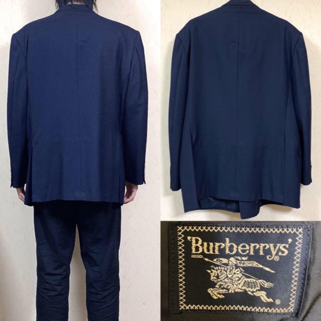 90's Burberry バーバリー ダブルジャケット スーツ 金ボタン