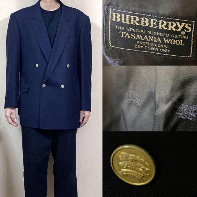 's Burberry バーバリー ダブルジャケット スーツ 金ボタン