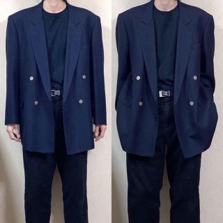 BURBERRY - 90's Burberry バーバリー ダブルジャケット スーツ 金