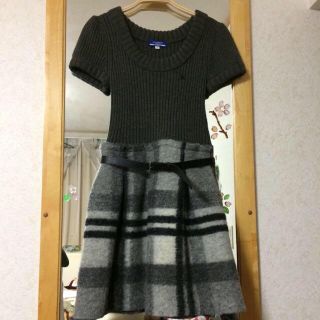 バーバリー(BURBERRY)のバーバリー☆ニットワンピ(ミニワンピース)