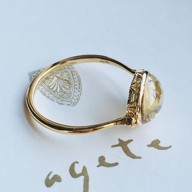 agete(アガット)のagete    ローマガラス・K10  リング レディースのアクセサリー(リング(指輪))の商品写真