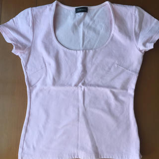 ハニーズ(HONEYS)のパステルピンク ストレッチ半袖Tシャツ(Tシャツ(半袖/袖なし))