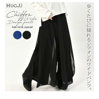 シフォンワイドパンツ サイズL 4200円ぐらいのお品です。(カジュアルパンツ)