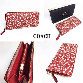 コーチ(COACH)の【COACH】 love leaf print Slim wallet(財布)