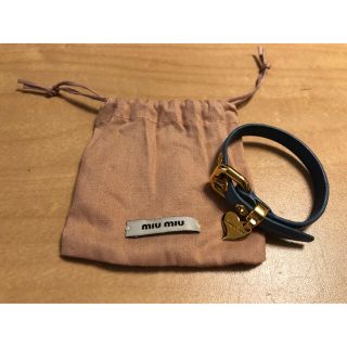 ミュウミュウ(miumiu)のミュウミュウ ブレスレット ピンク レザー レディース バングル アクセサリー (ブレスレット/バングル)