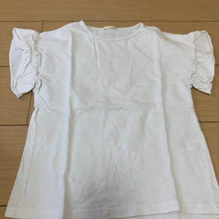 ジーユー(GU)のGU Tシャツ　２枚組　グレー　ホワイト　130 女の子(Tシャツ/カットソー)
