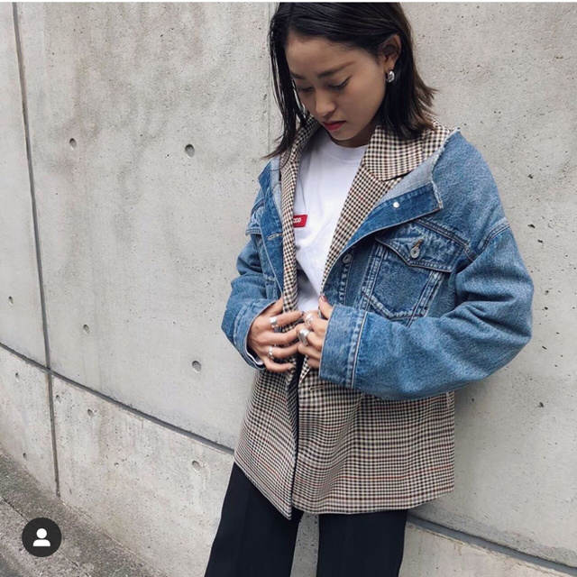 Ameri VINTAGE(アメリヴィンテージ)のまる子様専用★AMERI VEST LAYERED DENIM JACKET レディースのジャケット/アウター(Gジャン/デニムジャケット)の商品写真