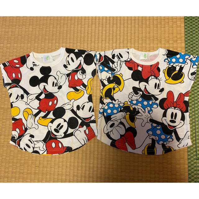 Disney(ディズニー)のミッキー&ミニー⭐︎Tシャツ2点セット⭐︎ キッズ/ベビー/マタニティのキッズ服女の子用(90cm~)(Tシャツ/カットソー)の商品写真