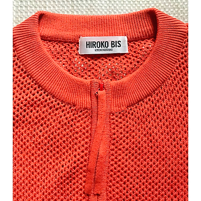 HIROKO BIS(ヒロコビス)のヒロコ ビス メッシュ カーディガン ジップアップ『美品』 レディースのトップス(カーディガン)の商品写真