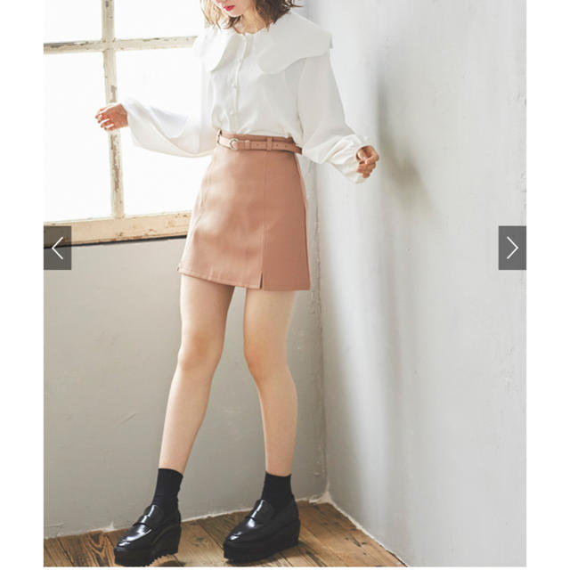 GRL(グレイル)の【新品】インパン付き台形スカート レディースのスカート(ミニスカート)の商品写真