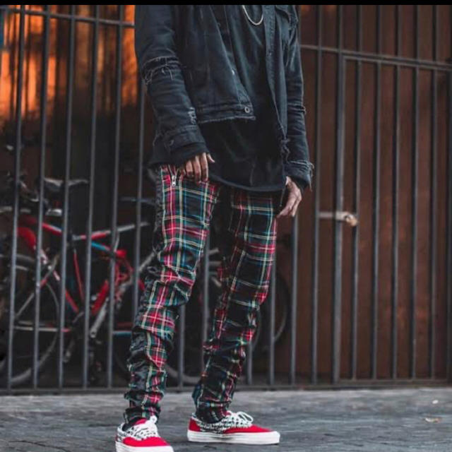 mnml plaid trackpants M