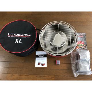 新品　無煙炭火バーベキューコンロ　ロースターグリル　XL レッド(調理器具)