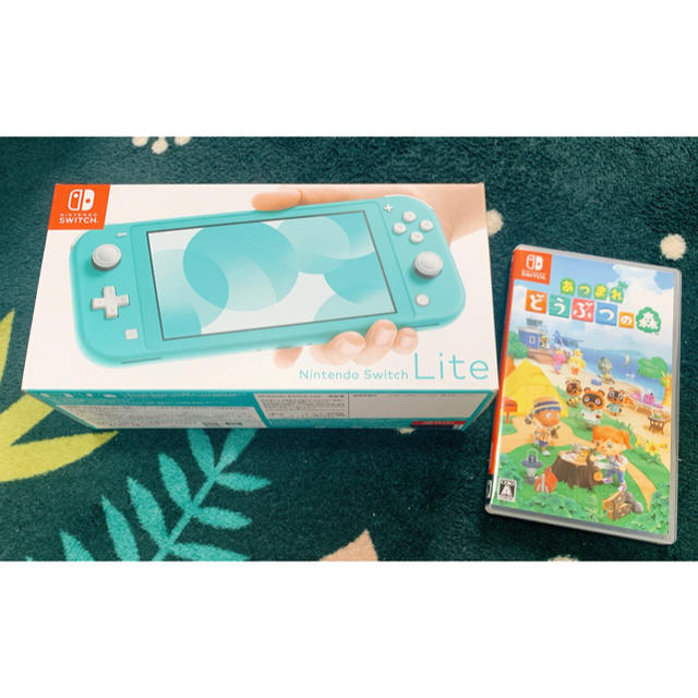 新しいテレビゲーム期間限定特価 Nintendo switch liteターコイズ&あつまれどうぶつの森