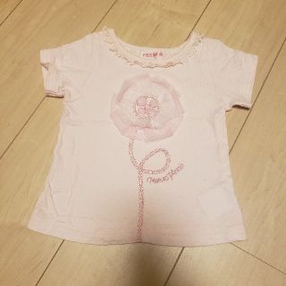 メゾピアノ(mezzo piano)の3150様専用⭐︎メゾピアノ　チュールフラワー　Tシャツ　size110(Tシャツ/カットソー)