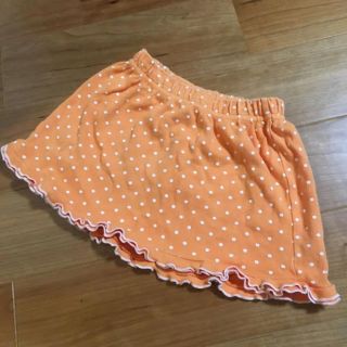 ニシマツヤ(西松屋)のドット　スカート　水玉　オレンジ　フリル　西松屋　90㎝(スカート)
