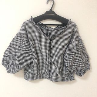 スプレイ(SpRay)の美品＊ギンガムチェックトップス(シャツ/ブラウス(長袖/七分))