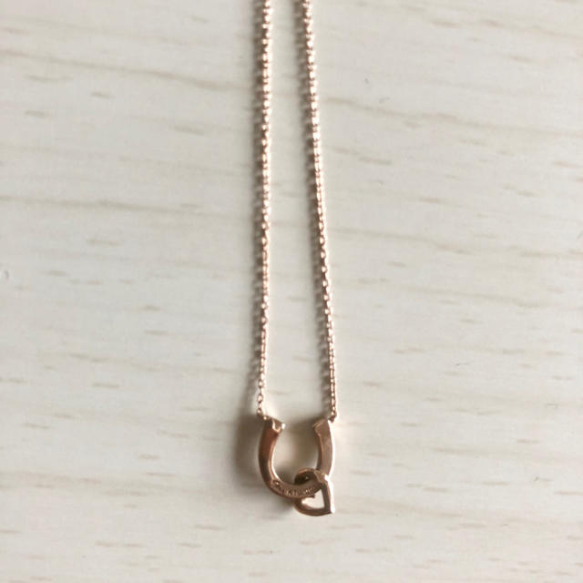 STAR JEWELRY ハートストーン付き♡ホースシューネックレス