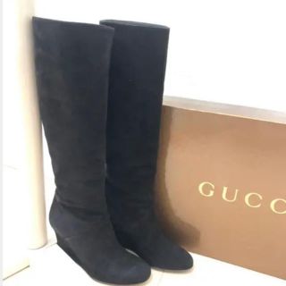 グッチ(Gucci)のGUCCI グッチ スエードブーツ ロングブーツ 35C(ブーツ)