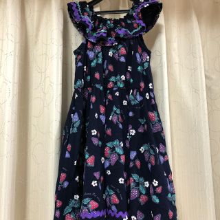 アナスイミニ(ANNA SUI mini)のアナスイミニ  イチゴ柄ワンピース130(ワンピース)