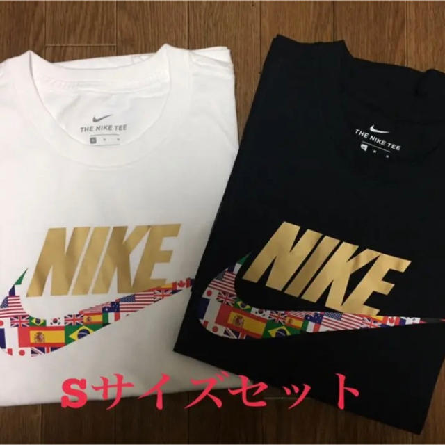 NIKE 国旗 スウォッシュ 半袖 Tシャツ 白黒セット S 新品未使用