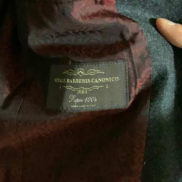 テーラードジャケット　フランネル　チャコールグレー　黒 メンズのジャケット/アウター(テーラードジャケット)の商品写真