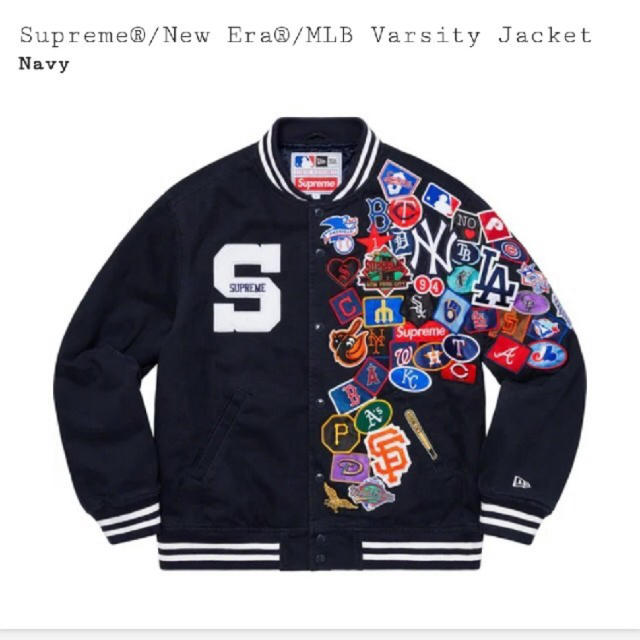 Supreme(シュプリーム)のsupreme new era MLB jackets Navy L 新品 メンズのジャケット/アウター(スタジャン)の商品写真